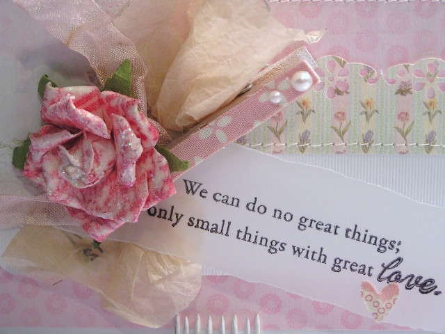 Pink rose ribbon card great free wallpaper - medium preview image