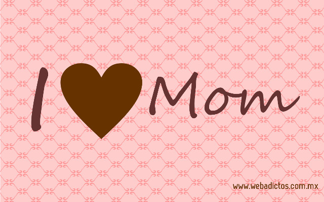 Heart i love mom brown #2 free wallpaper - medium preview image