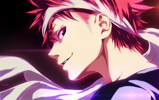 Man pink hair heroic pose free wallpaper - medium preview image
