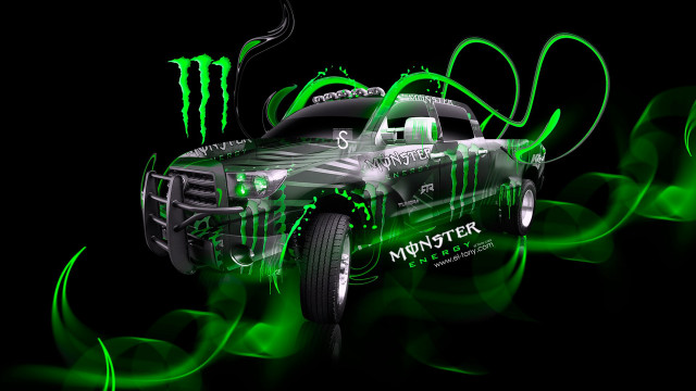 Monster truck green lights monster free wallpaper - medium preview image