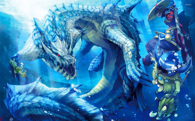 Dragon mermaid fish man hat free wallpaper - medium preview image
