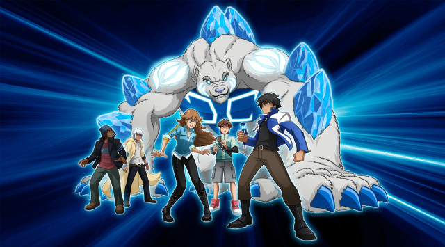 Group people giant ice monster free wallpaper - medium preview image