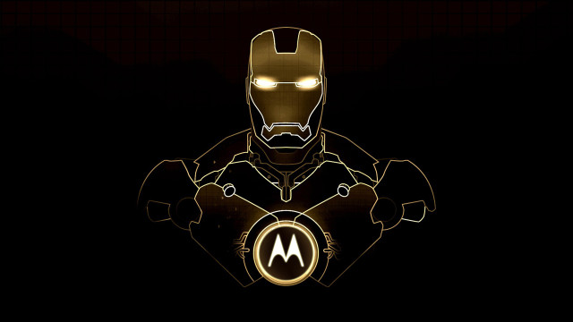 Stylized iron man glowing eyes free wallpaper for desktop - medium preview image