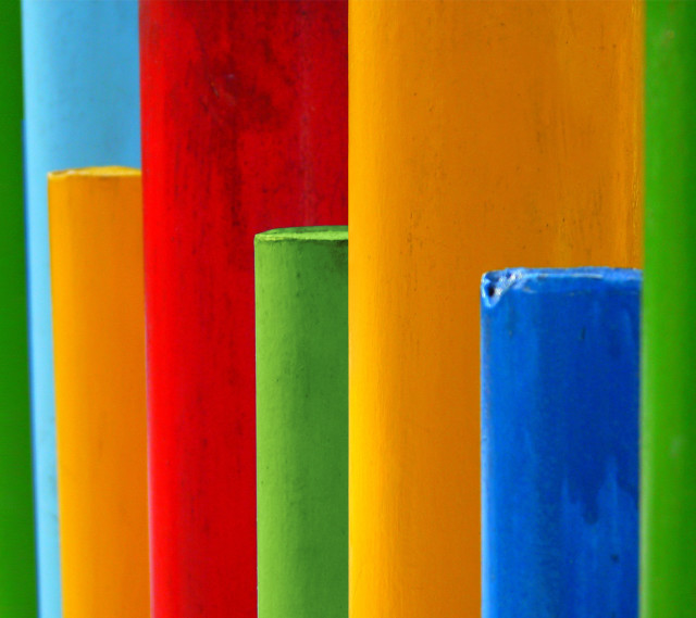 Colorful poles blue red group free wallpaper - medium preview image