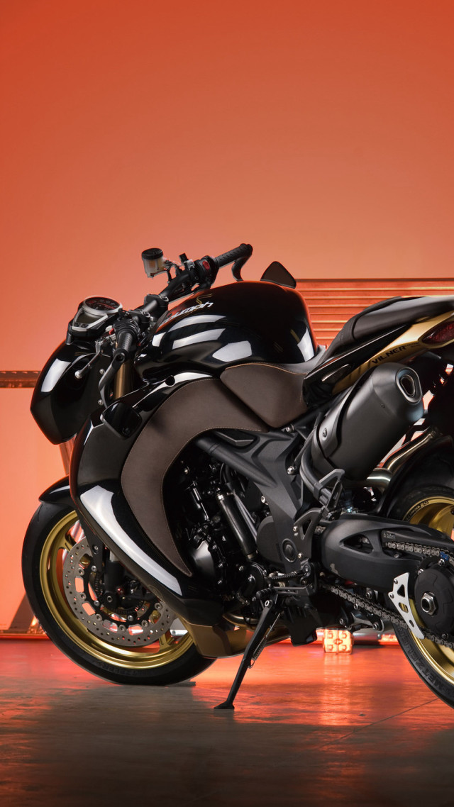 Black gold motorcycle garage red free wallpaper - medium preview image