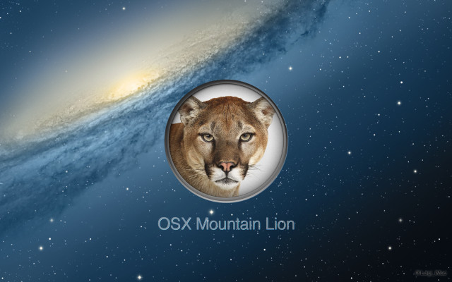 Mountain lion space galaxy osx free wallpaper - medium preview image