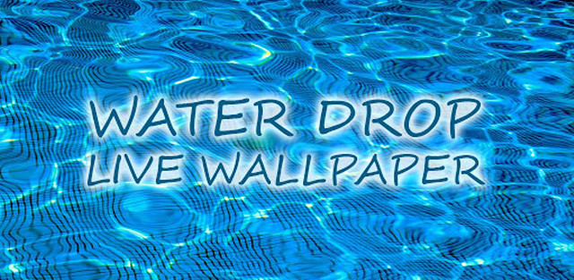 Blue pool water drops water free wallpaper - medium preview image