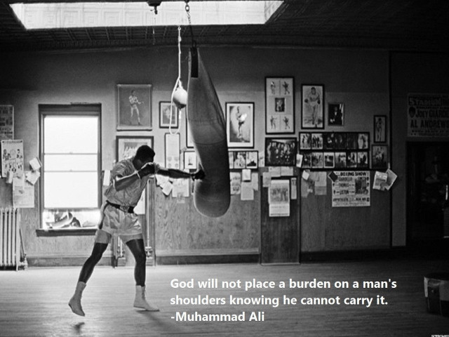 Man boxing gym quote practice free wallpaper - medium preview image