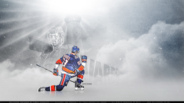Hockey player blue uniform snow free wallpaper - medium preview image