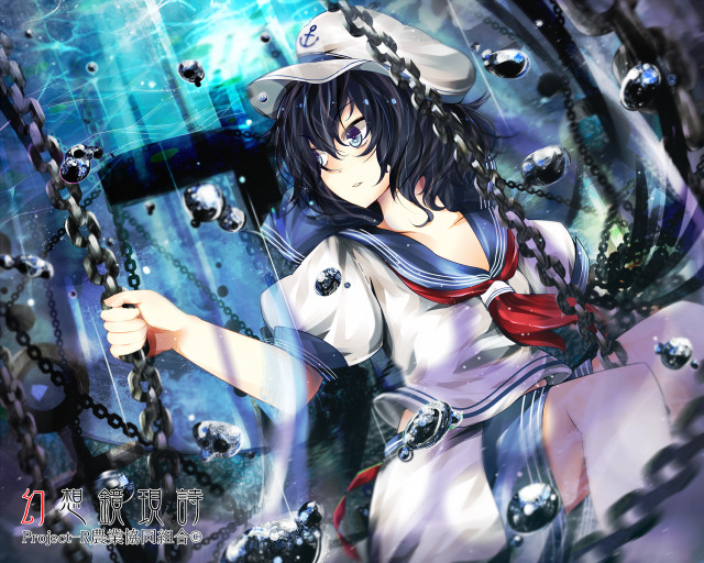 Anime character hat chain white free wallpaper - medium preview image