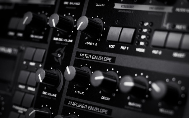 Sound board closeup buttons knobs free wallpaper - medium preview image