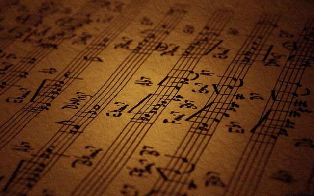 Music sheet notes pen composition free wallpaper - medium preview image