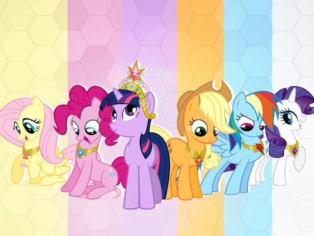 Little ponies rainbow background star free wallpaper - medium preview image