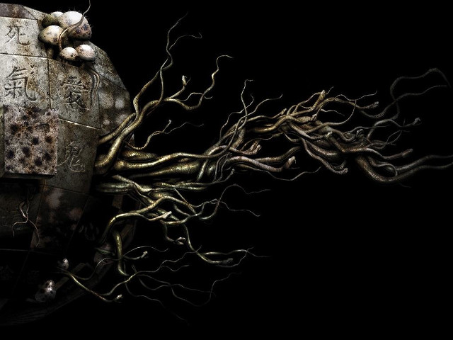 Strange looking object with roots free wallpaper - medium preview image
