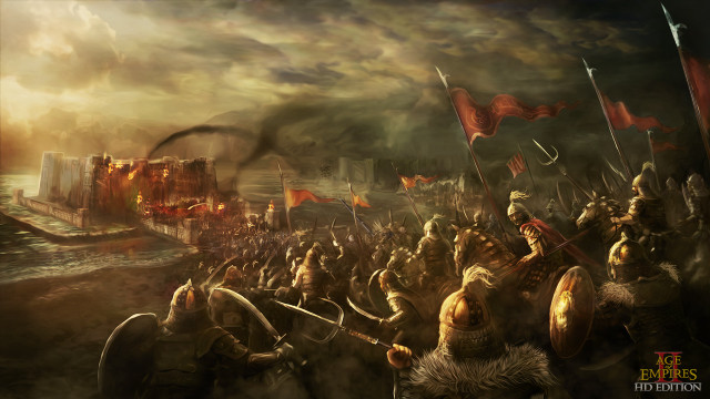 Battle men armor boat water free wallpaper - medium preview image