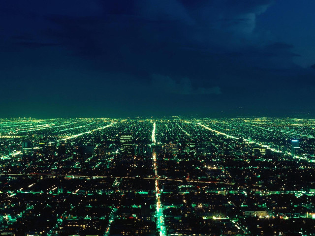 City night lights street sky free wallpaper - medium preview image