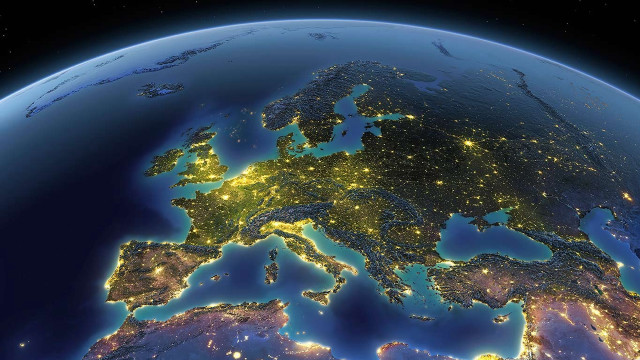 Night view europe space city free wallpaper - medium preview image