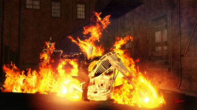 Man fire building hose flames free wallpaper - medium preview image