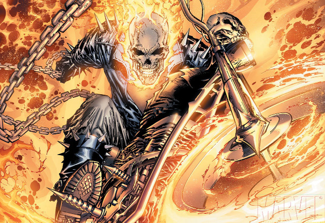 Man motorcycle demon flame riding free wallpaper - medium preview image