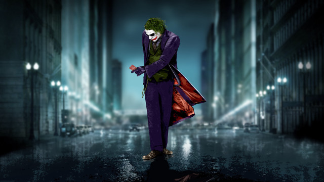 Purple suit red cape night free wallpaper - medium preview image