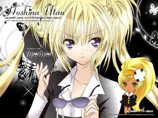 Blonde girl butterfly glasses anime free wallpaper - medium preview image