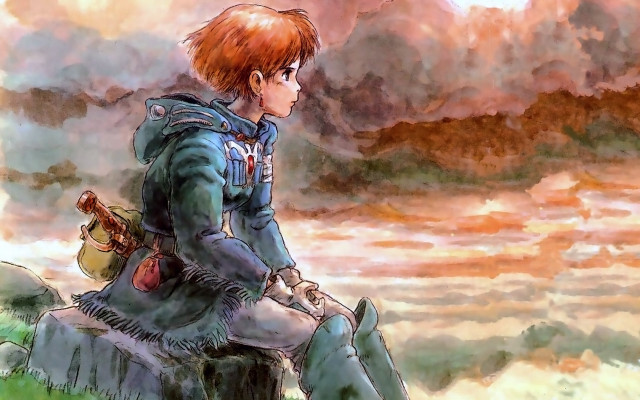 Boy sitting rock sword sky free wallpaper - medium preview image