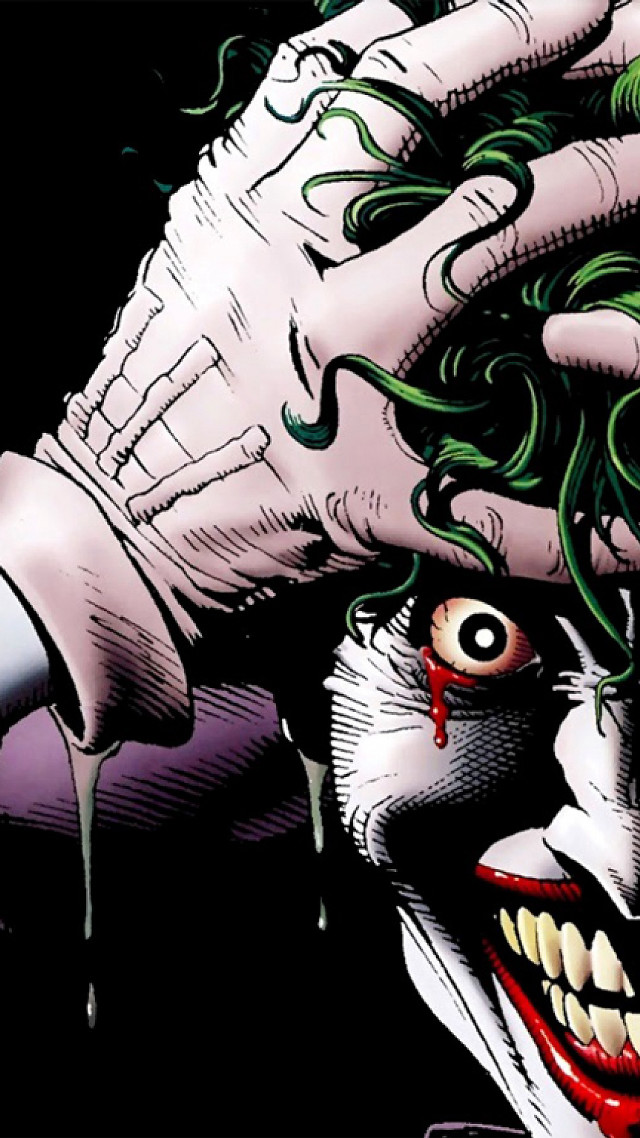 Joker closeup knife blood dripping free wallpaper - medium preview image