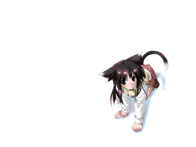 Girl longhair whiteshirt oneleg headbend free wallpaper - medium preview image
