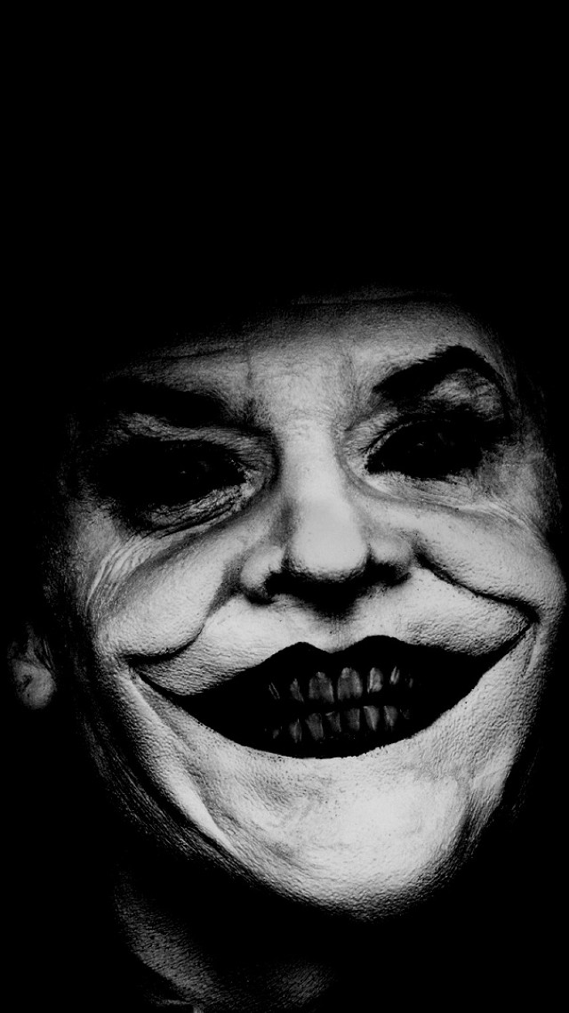 Creepy smile man hat blackwhite free wallpaper - medium preview image