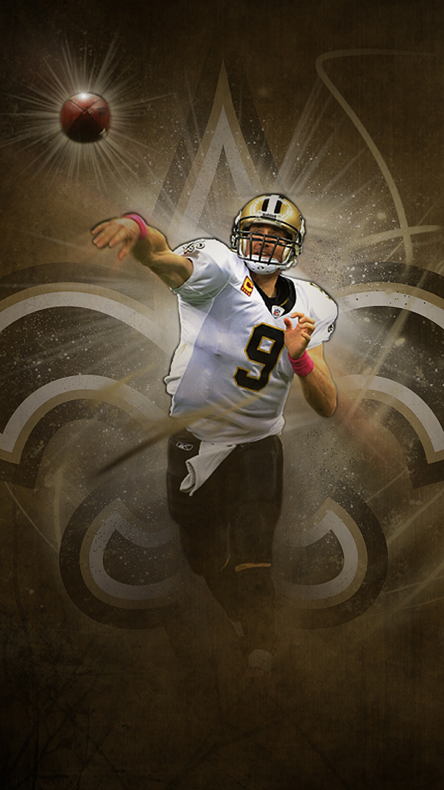 Football player throwing ball graphic free wallpaper - medium preview image