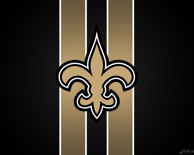 Saints logo black gold stripes free wallpaper - medium preview image