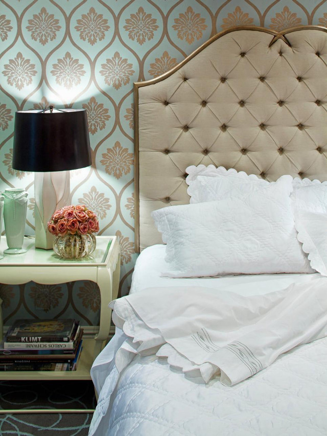 Bed white comforter lamp nightstand free wallpaper - medium preview image