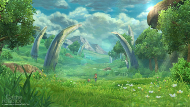 Forest person walking sky clouds free wallpaper - medium preview image