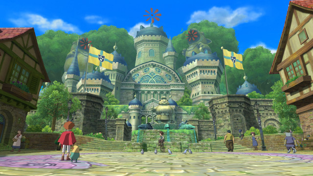 People castle flags group standing free wallpaper - medium preview image