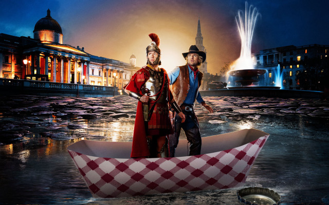 Man woman costume paper boat free wallpaper - medium preview image