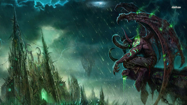 Demonic creature huge head horns free wallpaper - medium preview image