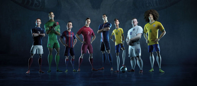 Soccer players uniforms holding ball #2 free wallpaper - medium preview image