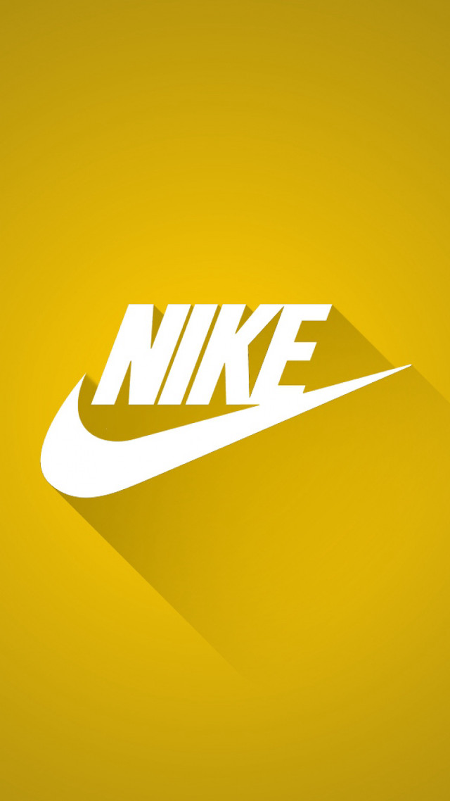 Nike logo yellow background long free wallpaper - medium preview image