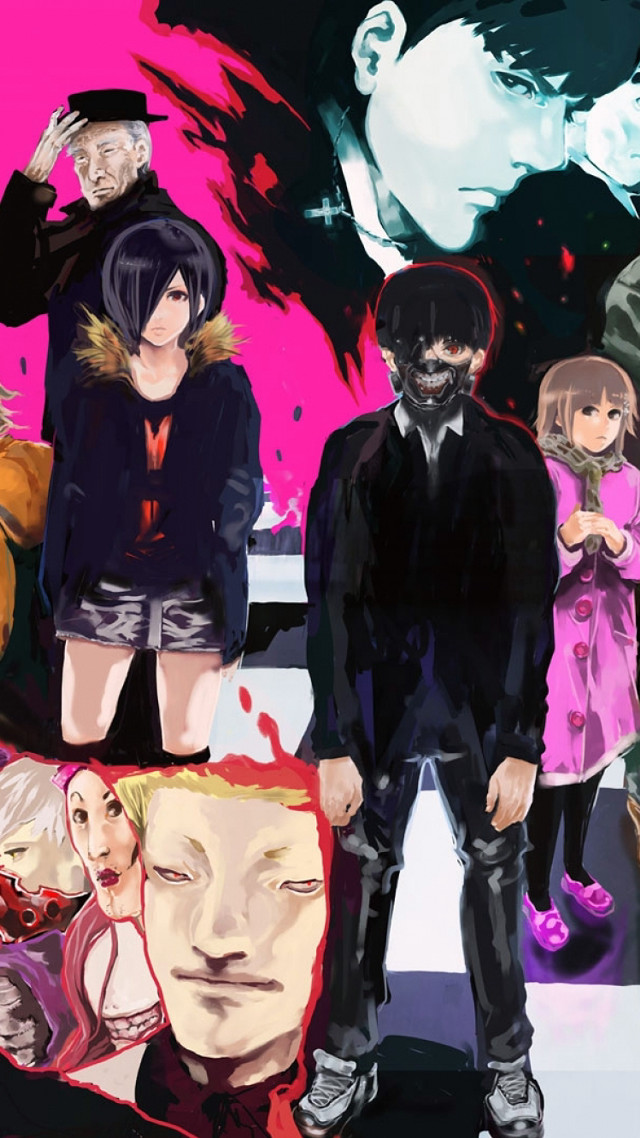 Group people pink background black free wallpaper - medium preview image