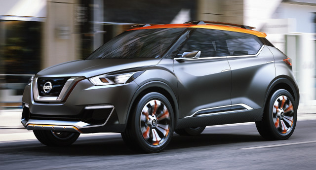 Silver nissan suv city street free wallpaper - medium preview image
