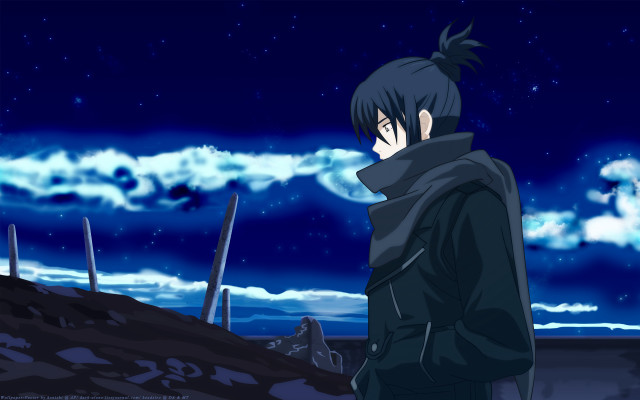 Man night sky clouds stars free wallpaper - medium preview image