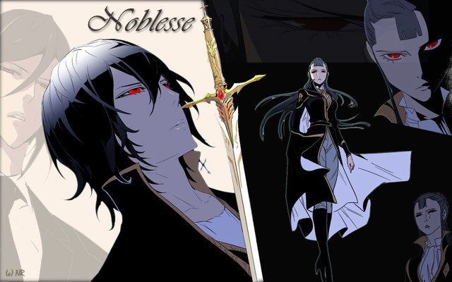 Anime characters swords demon red free wallpaper - medium preview image