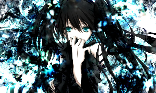 Gothic anime bikini blackrockshooter bluefire free wallpaper - medium preview image