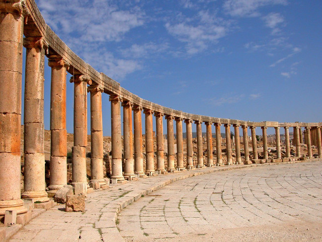 Stone pillars stone floor traffic free wallpaper - medium preview image
