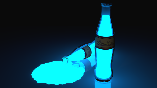 Glowing bottle background foreground raytraced free wallpaper - medium preview image