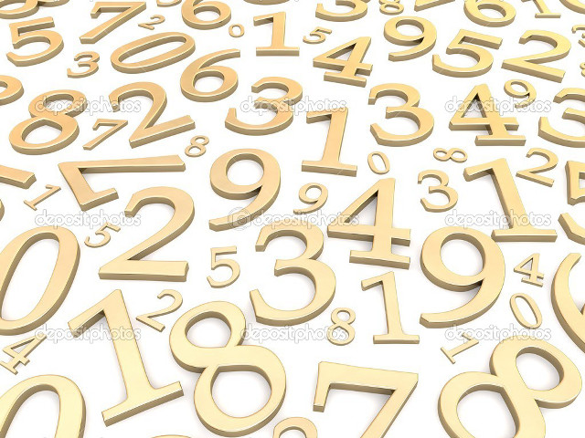 Numbers white surface background stock free wallpaper - medium preview image