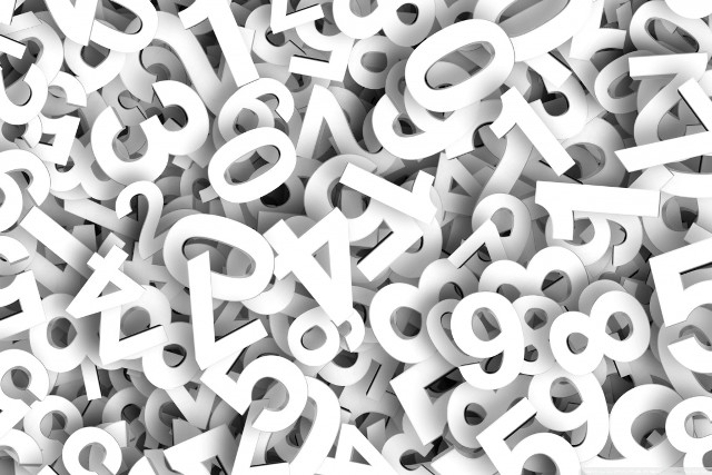 White numbers scattered pile letters free wallpaper - medium preview image