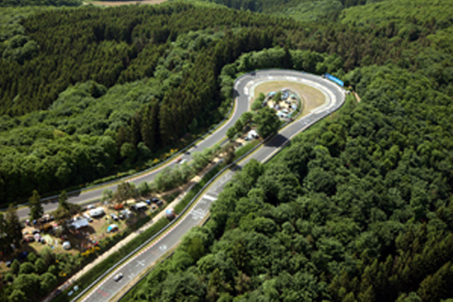 Winding road trees forest blue free wallpaper - medium preview image