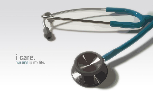 Stethoscope i care nursing is free wallpaper - medium preview image
