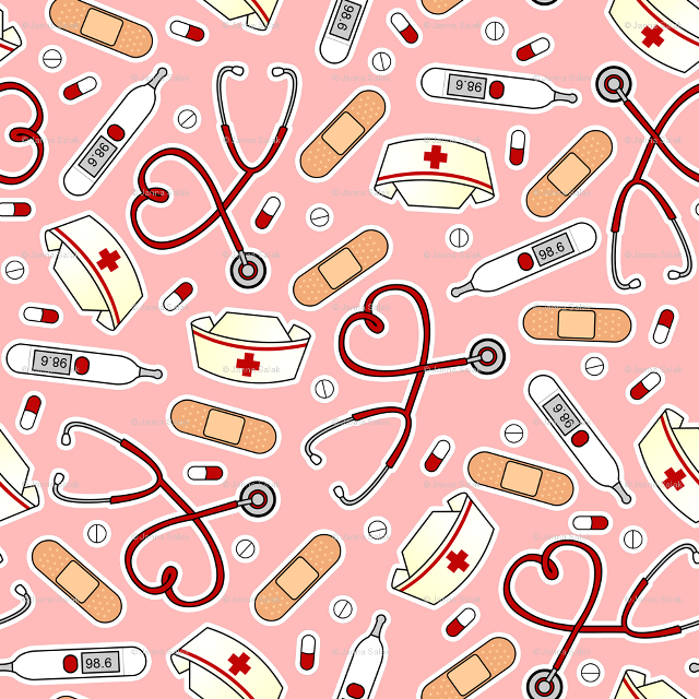 Pink background medical items stethoscope free wallpaper - medium preview image